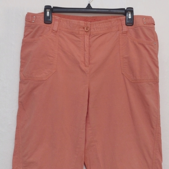Chico's Vintage Orange Cotton High Waisted Pants Size 2 or US Size L -12 - Picture 5 of 15